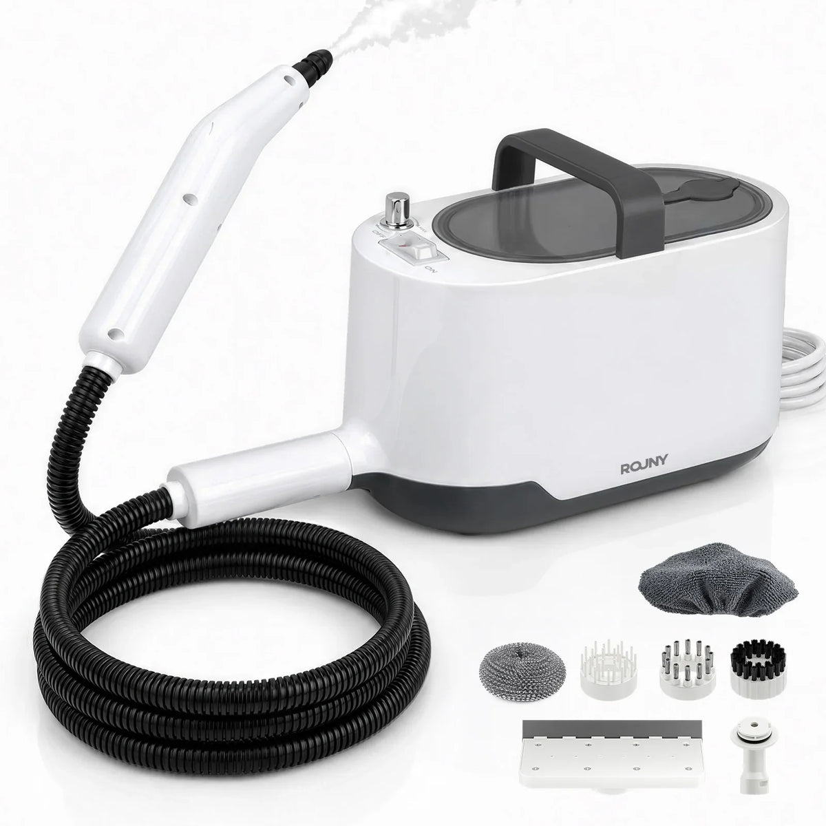 1200W Handheld Steam Cleaner, 1L Tank, 3.5 Bar High-Pressure Steam, 15-Second Heat-Up, 7 Attachments, EU Plug - product view 1