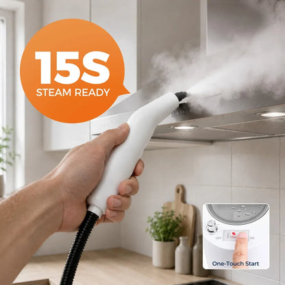 1200W Handheld Steam Cleaner, 1L Tank, 3.5 Bar High-Pressure Steam, 15-Second Heat-Up, 7 Attachments, EU Plug - product view 4