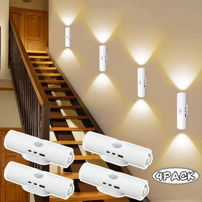 Rechargeable LED Motion Sensor Wall Light, Dimmable ABS Sconce, Magnetic Step Lamp for Stairs, Entryways and Closets - product view 4