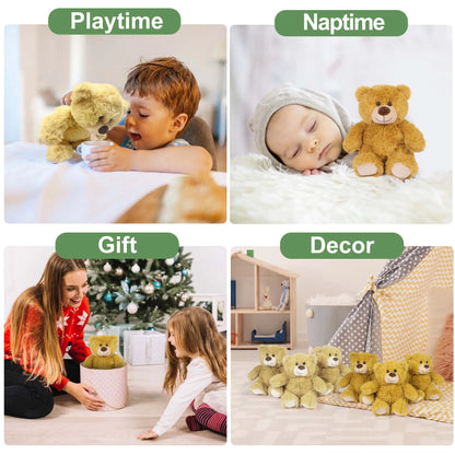 6-Pack Teddy Bear Plush Toys, Soft PP Cotton Stuffed Animals, Birthday Gifts and Baby Shower Favors for Kids - product view 5