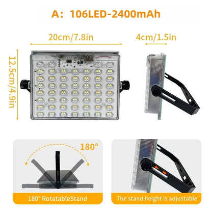 Solar LED Rechargeable Camping Lantern, USB Charging, Battery Indicator, 2.5 W ABS Portable Light for Emergencies - product view 1