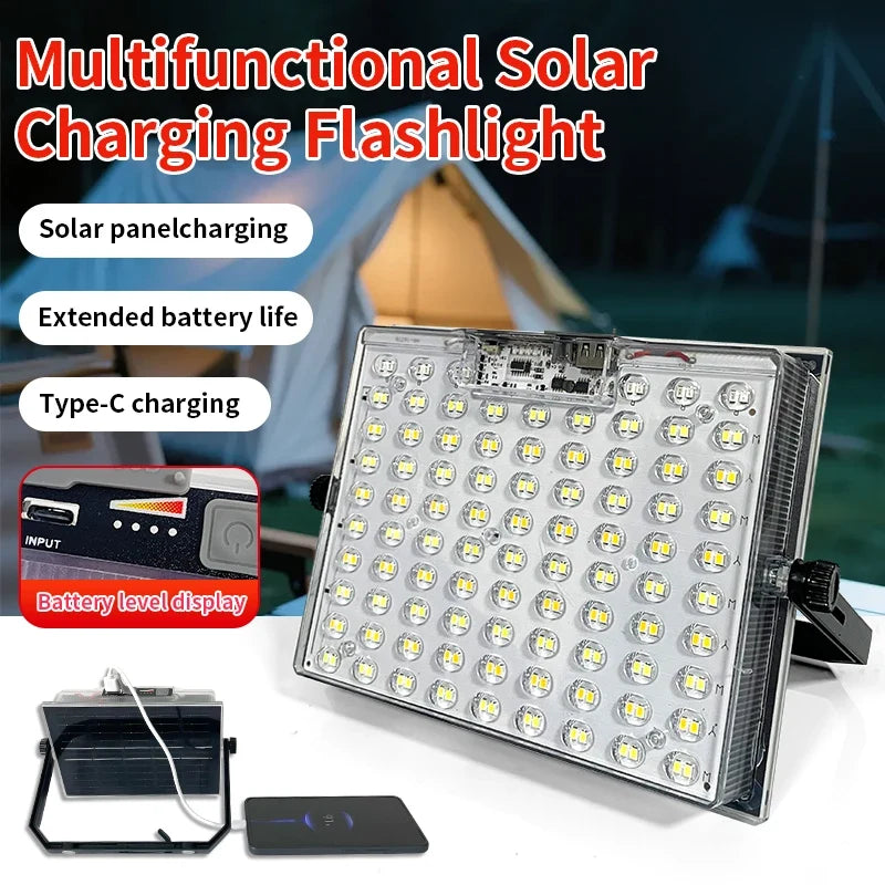 Solar LED Rechargeable Camping Lantern, USB Charging, Battery Indicator, 2.5 W ABS Portable Light for Emergencies - product view 2