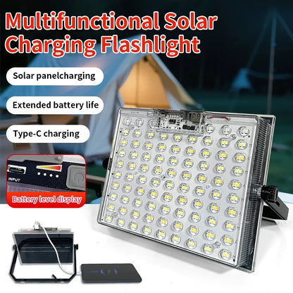 Solar LED Rechargeable Camping Lantern, USB Charging, Battery Indicator, 2.5 W ABS Portable Light for Emergencies - product view 2
