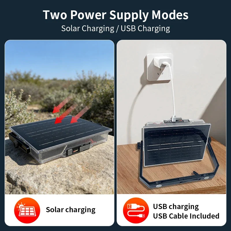 Solar LED Rechargeable Camping Lantern, USB Charging, Battery Indicator, 2.5 W ABS Portable Light for Emergencies - product view 3