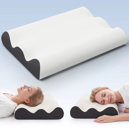 Memory Support Neck Pillow, Ergonomic Butterfly Shape, Two Heights, Breathable Removable Cover for Sleep and Travel - product view 1