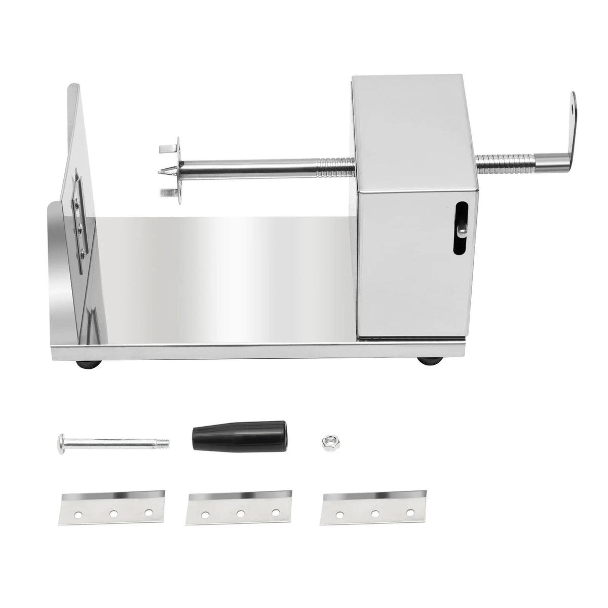 Manual Potato Spiral Cutter, 430 Stainless Steel Tornado Slicer, 2.5–3 mm Uniform Cuts, 4 Blades for Home and Snack Bars - product view 5