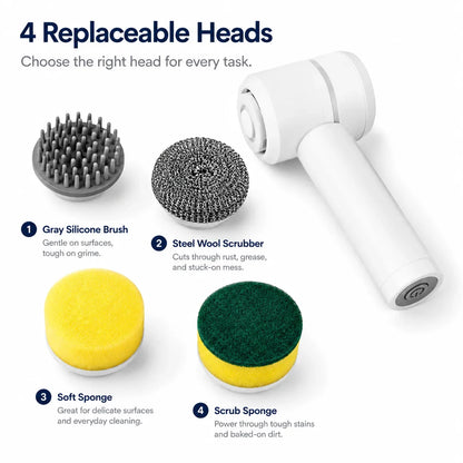 Wireless Electric Spin Scrubber, Handheld Power Cleaning Brush Under 20V for Dishes, Pots, Pans, Kitchen and Bathroom - product view 2