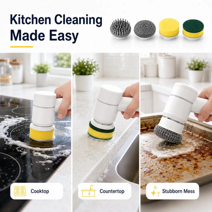 Wireless Electric Spin Scrubber, Handheld Power Cleaning Brush Under 20V for Dishes, Pots, Pans, Kitchen and Bathroom - product view 3