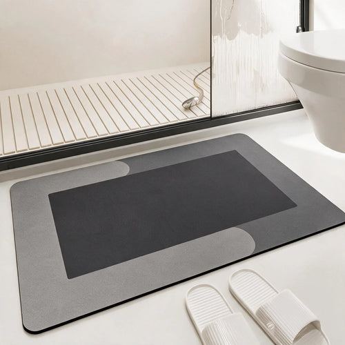 Rubber Bath Mat, Square Bathroom Floor Mat for Toilet, Entryway and Hallway, 40 x 60 cm or 50 x 80 cm - product view 1