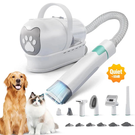 Pet Grooming Vacuum Kit, Dog and Cat Hair Dryer, Suction Brush and Electric Grooming Tool with Multi-Plug Options - product view 1