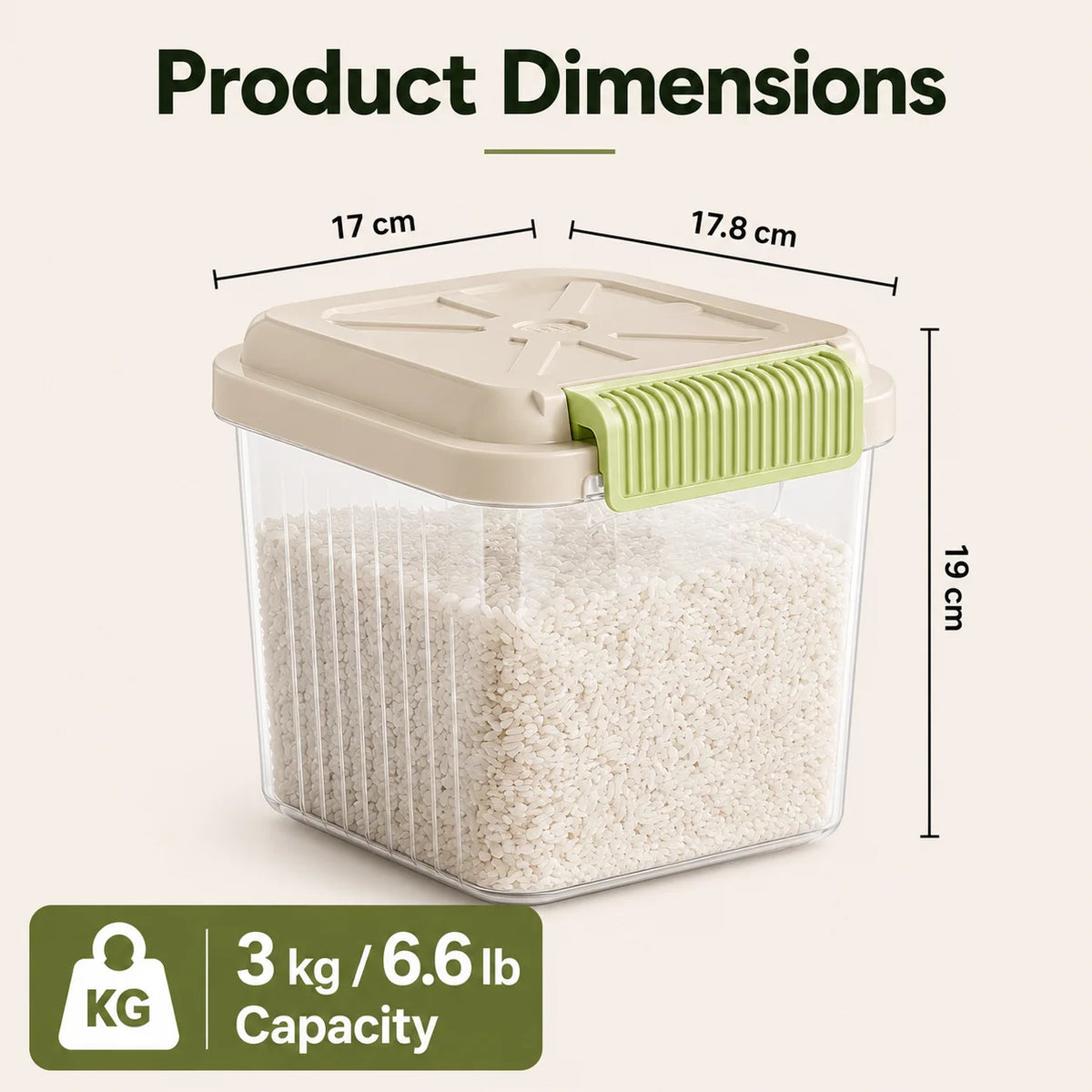 pet food storage container - product view 1