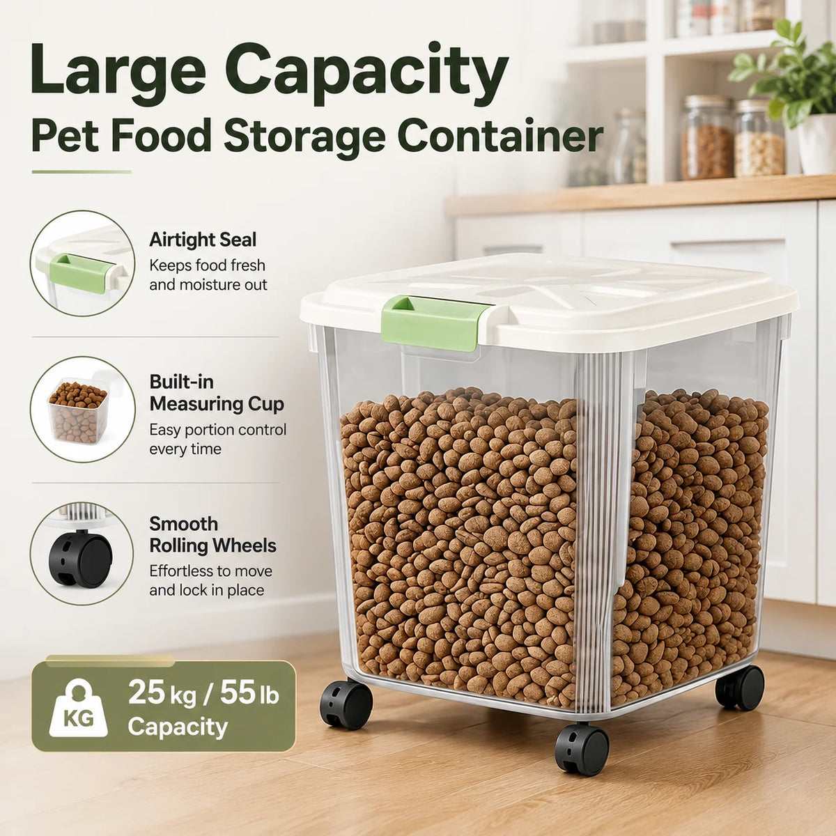pet food storage container - product view 5