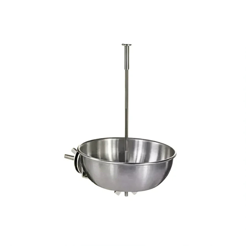 Stainless Steel Bird Fruit Holder, Hanging Feeding Skewer and Food Bowl for Parrots and Small Birds, 7.5 × 13 cm - product view 1