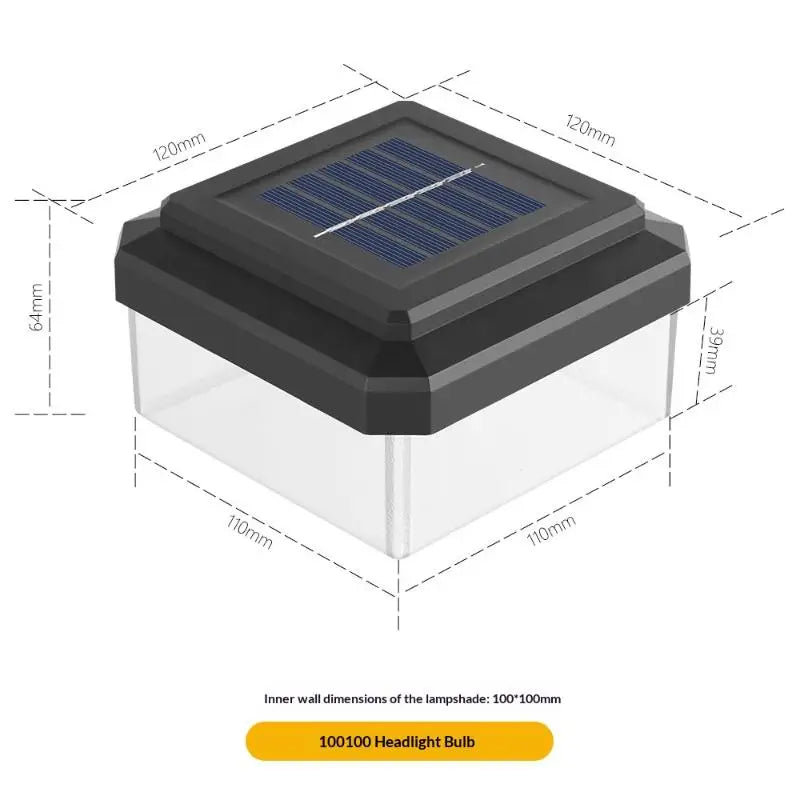 solar post cap light - product view 5
