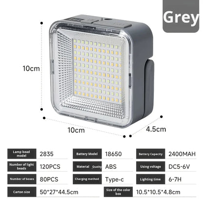 Portable Camping Lantern, ABS Touch-Control Light with Button Switch, Countertop Mount and Polished Finish - product view 3