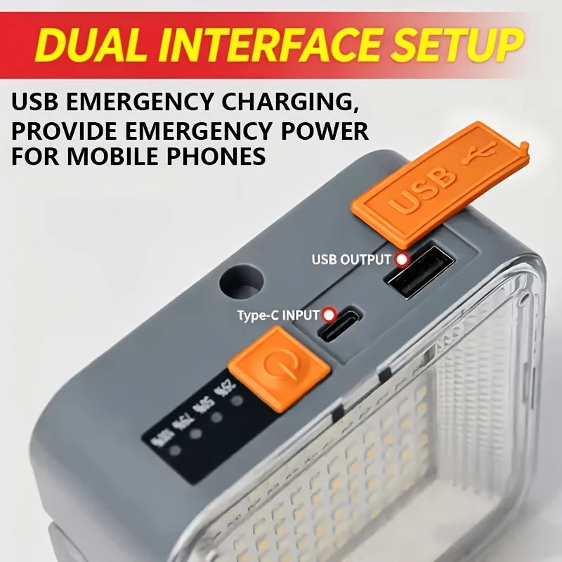 Portable Camping Lantern, ABS Touch-Control Light with Button Switch, Countertop Mount and Polished Finish - product view 4