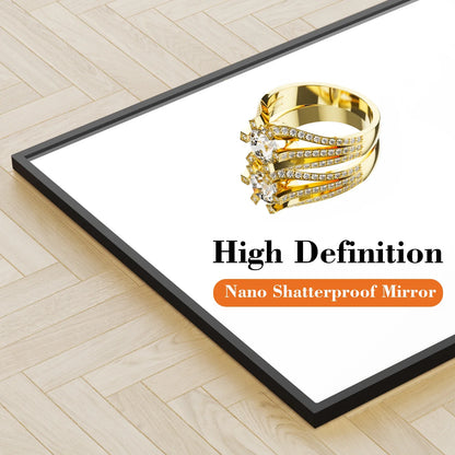 68 x 26 in Full-Length Floor Mirror, HD Nano-Tempered Glass, Aluminum Frame, Wall-Mount or Leaning Bedroom Mirror - product view 6