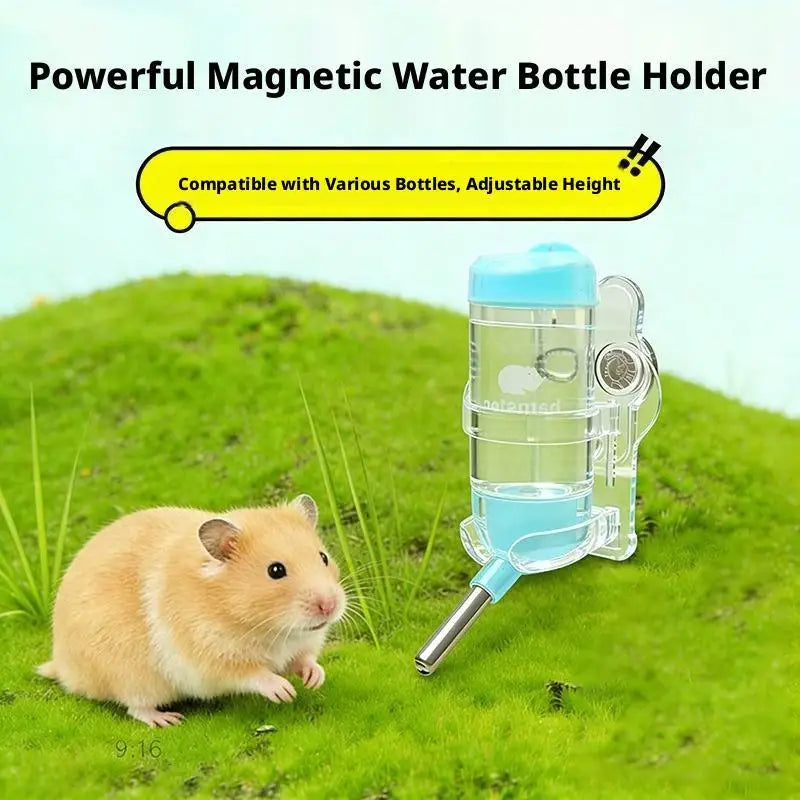Magnetic Small Pet Water Bottle Holder, Adjustable Clear Acrylic Bracket for Glass Hamster Cages and Terrariums - product view 4