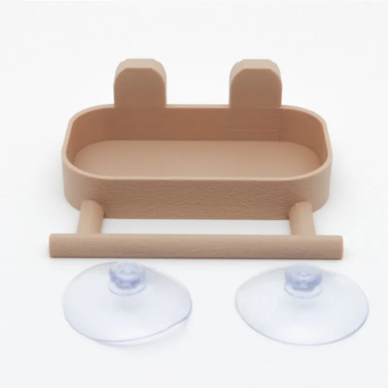 Transparent Window Bird Feeder with Seed Tray, Perch and Strong Suction Cup Mount for Small Wild Birds - product view 4