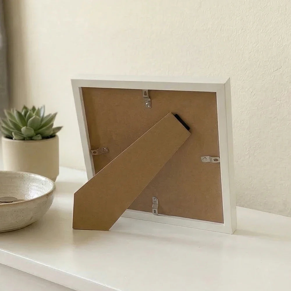Personalized Proposal Pebble Art Shadow Box Frame, 14 x 14 cm White Wood Keepsake with Glass Front for Engagement Gifts - product view 5