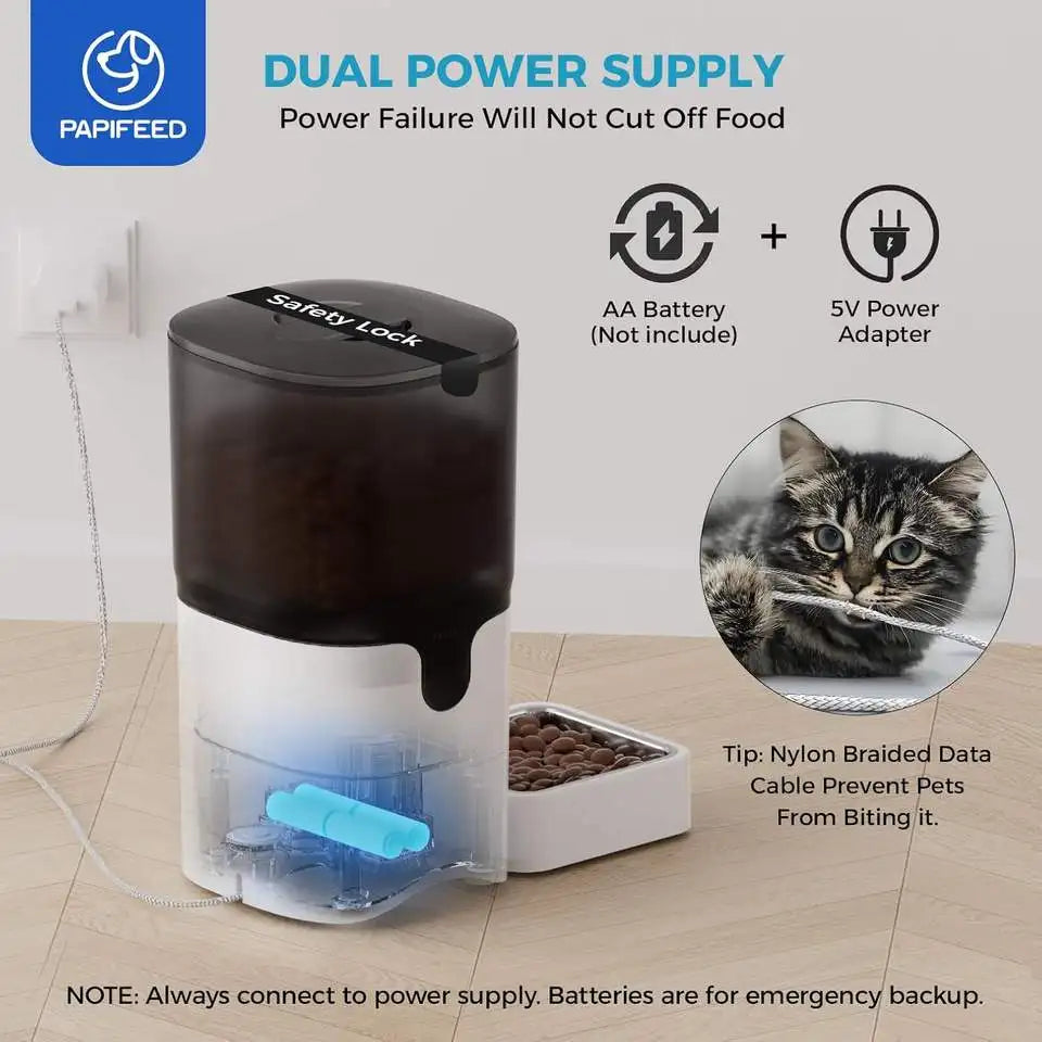 Automatic Pet Feeder, Stainless Steel, 220V, USB Type-C Variant for Home Pet Feeding - product view 4