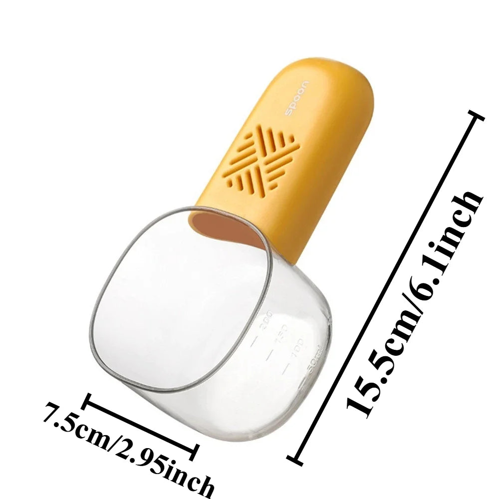 Multi-Quantitative Rice Measuring Spoon, 15.5 x 7.5 cm Plastic Kitchen Scoop for Flour and Oats, Four Colors - product view 6