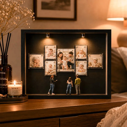 Magnetic Acrylic Multi-Opening Collage Frame, DIY Wall-Mounted Photo Display, Modern Irregular Design, 25.4 x 30.5 cm - product view 2