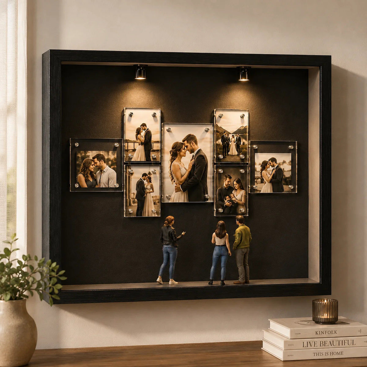 multi opening collage frame - product view 3