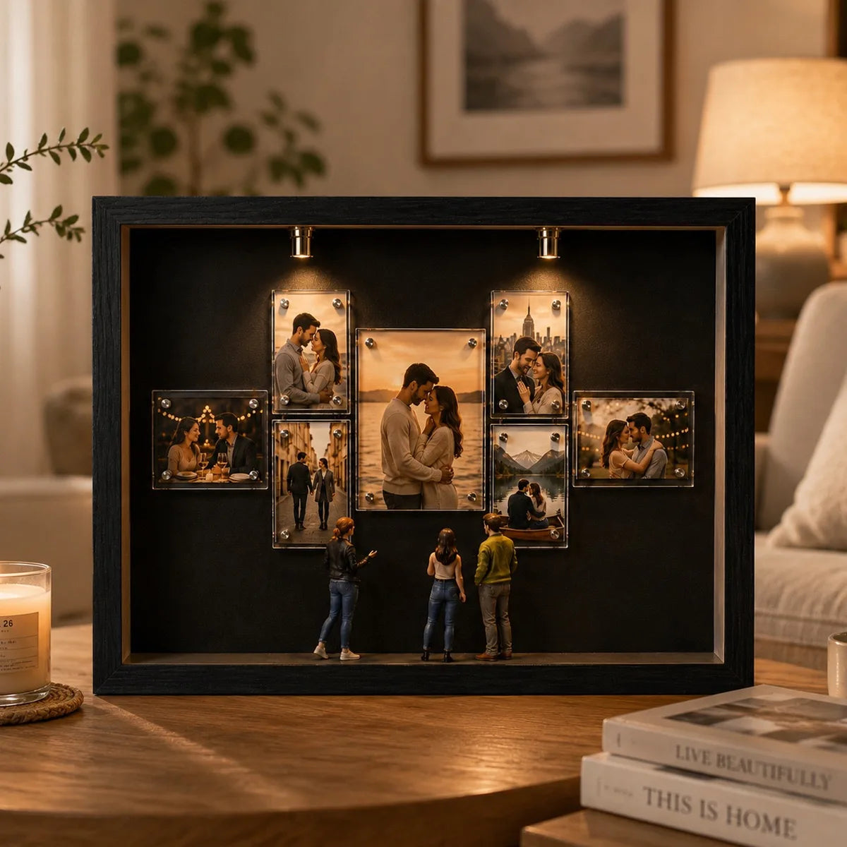 multi opening collage frame - product view 4