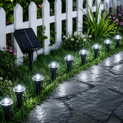 Solar Pathway Lights, 10–40 LED Ground Stake String Lights, Automatic Night Glow for Driveways, Lawns and Garden Walkways - product view 6