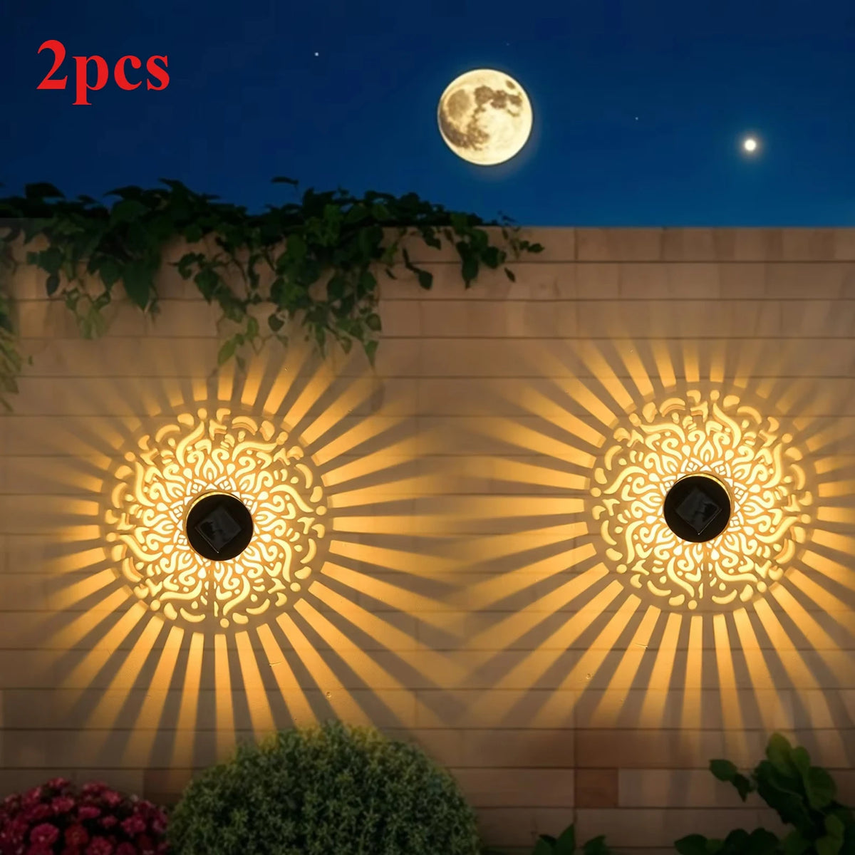 solar fence light - product view 4