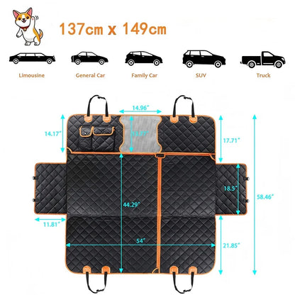 Polyester Dog Car Seat Cover, Back Seat Protector for Cars, Trucks and SUVs - product view 2