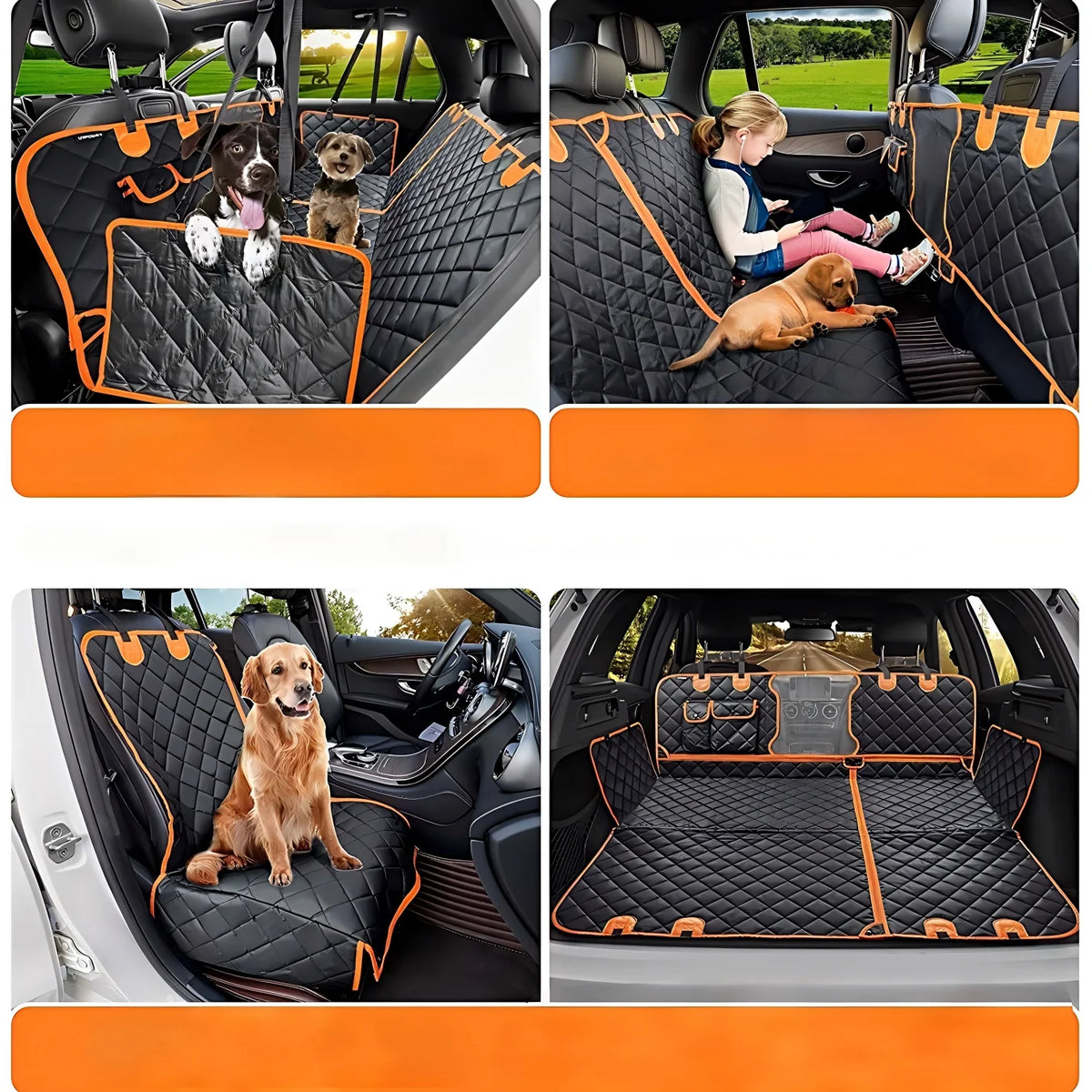Polyester Dog Car Seat Cover, Back Seat Protector for Cars, Trucks and SUVs - product view 3