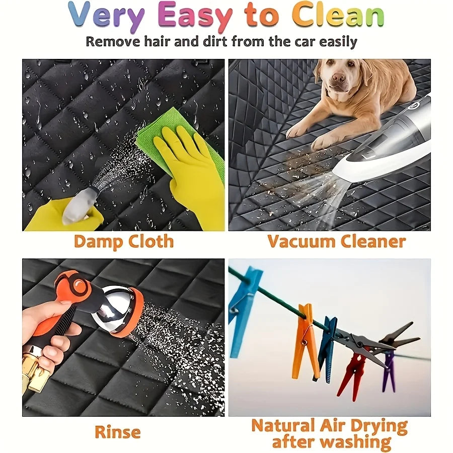 Polyester Dog Car Seat Cover, Back Seat Protector for Cars, Trucks and SUVs - product view 6
