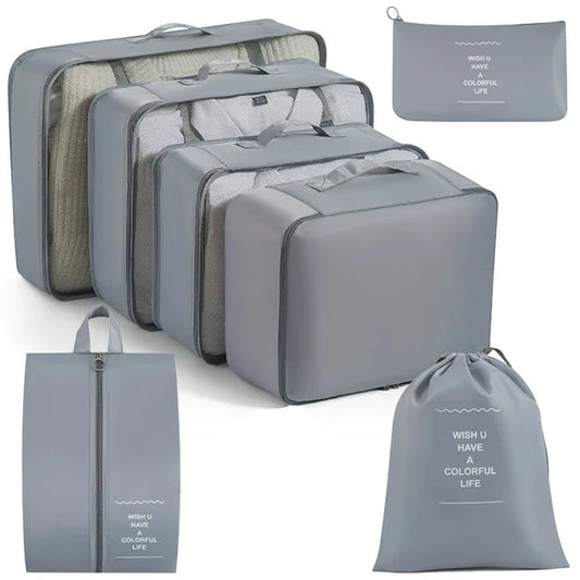 Waterproof Packing Cubes Set, 7 to 11 Piece Luggage Organizer with Drawstring Storage Bags for Clothes, Shoes and Travel - product view 1