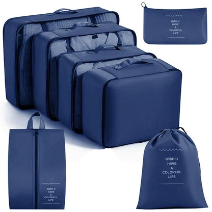 Waterproof Packing Cubes Set, 7 to 11 Piece Luggage Organizer with Drawstring Storage Bags for Clothes, Shoes and Travel - product view 4