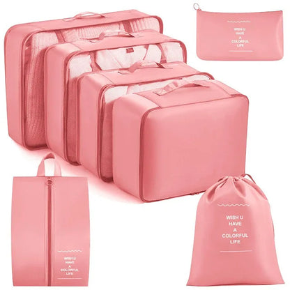 Waterproof Packing Cubes Set, 7 to 11 Piece Luggage Organizer with Drawstring Storage Bags for Clothes, Shoes and Travel - product view 6