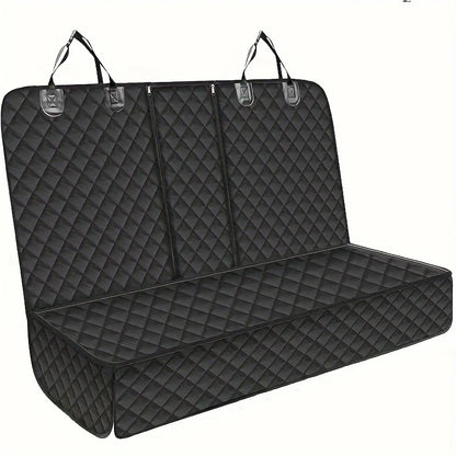 53-Inch Waterproof Dog Car Seat Cover, Diamond Quilted Split-Design Polyester Protector with Hanging Straps - product view 1