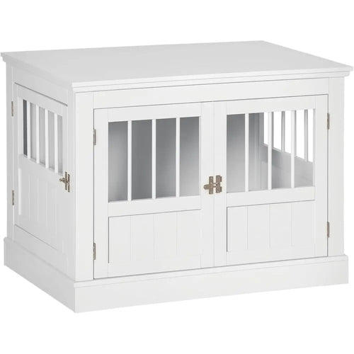Triple-Door Wooden Dog Crate End Table, Lockable Ventilated Indoor Kennel with Spacious Tabletop for Small Dogs - product view 1