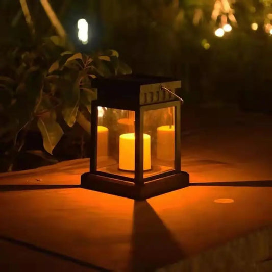 Solar Hanging Lantern, Warm Flickering LED Candle Light with Automatic Dusk Lighting for Garden, Patio and Balcony - product view 1
