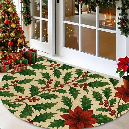 Cartoon Snowman Gingerbread Welcome Mat, Anti-Slip 100% Polyester Rug, 40x60, 50x80 or 60x90cm for Entryways - product view 3