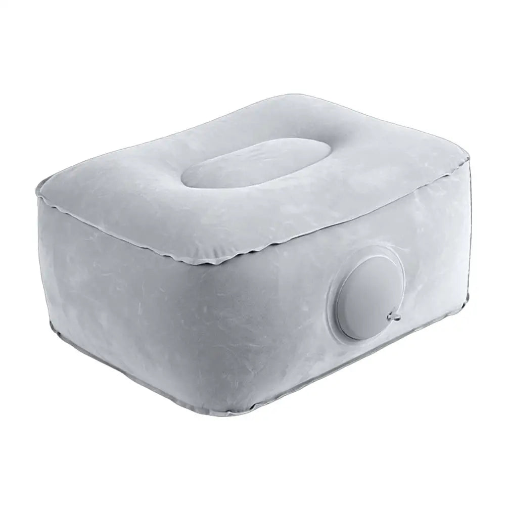 Inflatable Travel Foot Rest Pillow, Press-to-Inflate Foldable Cushion for Cars, Trains, Offices, Camping and Concerts - product view 1
