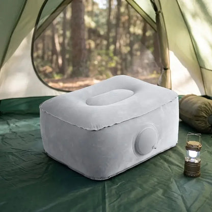Inflatable Travel Foot Rest Pillow, Press-to-Inflate Foldable Cushion for Cars, Trains, Offices, Camping and Concerts - product view 5