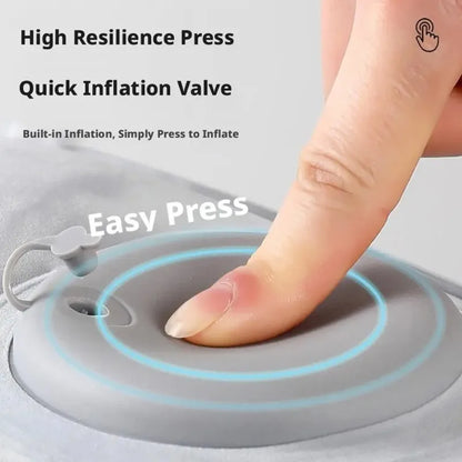 Inflatable Travel Foot Rest Pillow, Press-to-Inflate Foldable Cushion for Cars, Trains, Offices, Camping and Concerts - product view 6