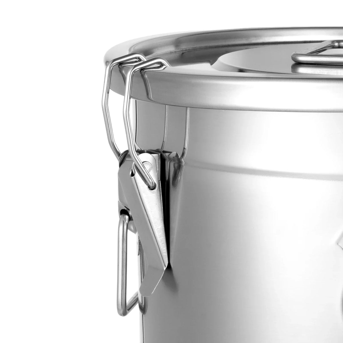 Airtight Cereal Container, 33L Stainless Steel Grain Storage Canister with Silicone Seal, Locking Lid and Handles - product view 6