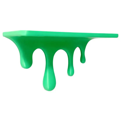 Dripping Floating Wall Shelf, PLA Single-Tier Display Ledge with Built-In Nail Slot, 15 cm Organizer in Black, Red or Green - product view 2