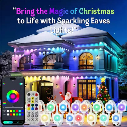 Outdoor LED Eave Lights, IP67 Waterproof DIY Bead String Lighting, 24V DC, 15M–90M Lengths, White or Black - product view 3