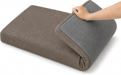 Bench Cushion, 5 cm Cotton Linen Seat Pad with PP Cotton Filling, Removable Washable Cover and Anti-Slip Base - product view 2