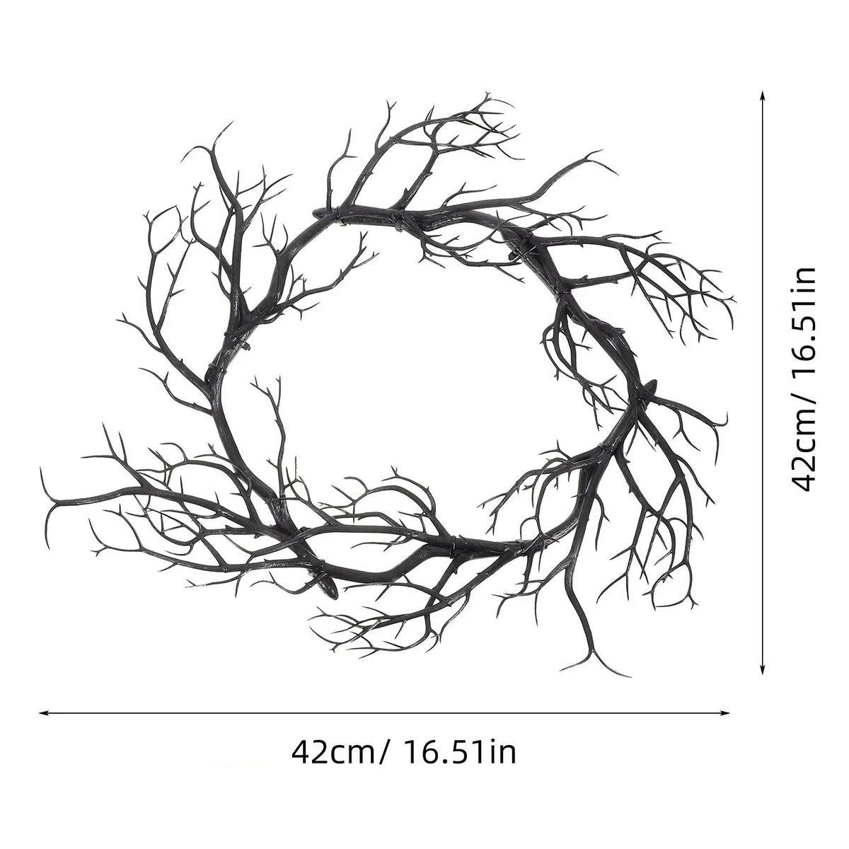 Halloween Twig Wreath, product view 1
