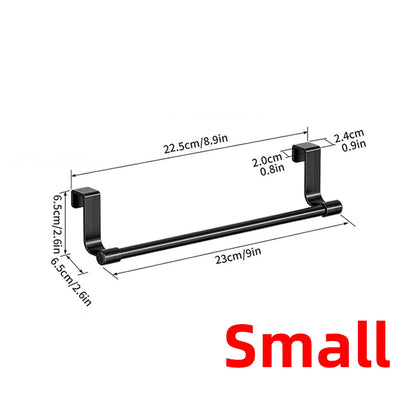 Over Door Drying Rack, Stainless Steel Cabinet Door Towel Bar, No-Drill Space-Saving Hanger for Kitchen and Bathroom - product view 1
